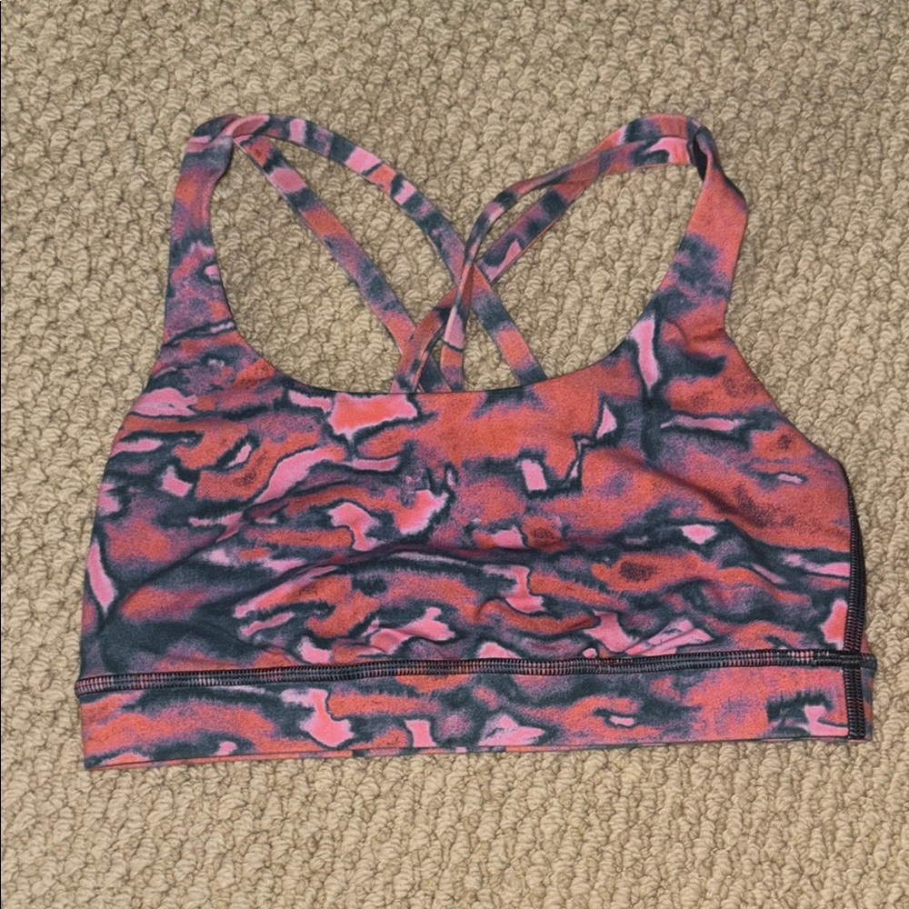 lululemon athletica Pink and Navy Sports Bra
